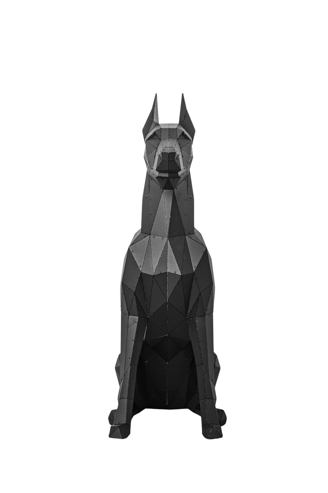 Geometrik Formda Modern Köpek Heykeli