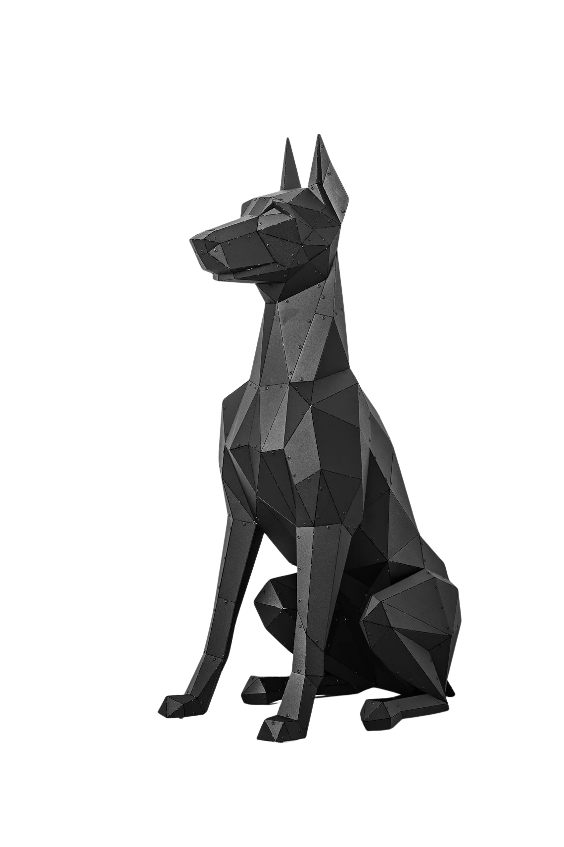 Geometrik Formda Modern Köpek Heykeli